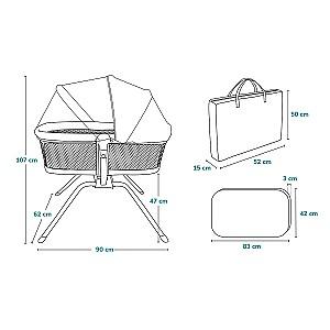 Patut copii Lionelo Malin Evo Beige Natural