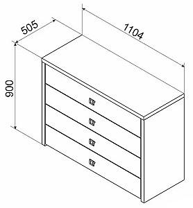 Comoda Ambianta Cristal Catania / Fungo