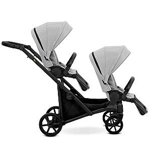 Carucior pentru gemeni Kunert Brav Duo Black Eco