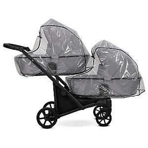 Carucior pentru gemeni Kunert Brav Duo Black Eco