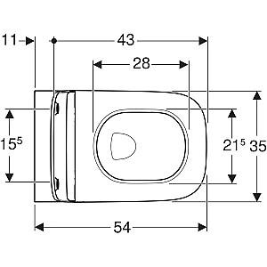 Vas WC GEBERIT Smyle Square 500.685.01.1