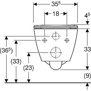 Vas WC GEBERIT Smyle Square 500.685.01.1