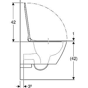 Vas WC GEBERIT Smyle Square 500.685.01.1