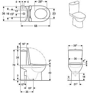 Vas WC GEBERIT Selnova 501.753.00.1