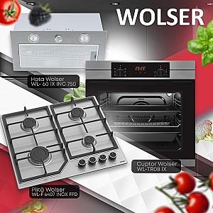 Set Wolser WL-F 6407 INOX FFD + WL-TR08 IX + WL- 60 IX INC 750