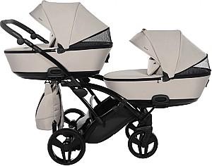 Carucior pentru gemeni Junama Space Duo Slim Ecco Beige 02