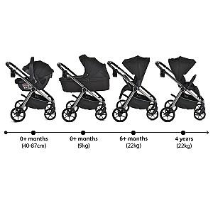 Carucior 3 in 1 Moni Unique Carbon Black