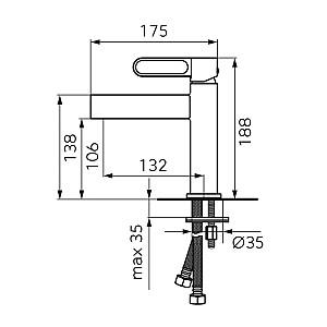 Baterie pentru lavoar FDESIGN Zaffiro White FD1-ZFR-2-33
