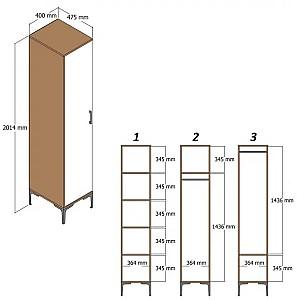 Dulap penal Trendy Kumsal R Alb