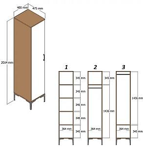 Dulap penal Trendy Kumsal R Nuc / Crema