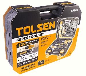 Set de scule Tolsen 12V 1x1.5Ah + 65 scule (85365)