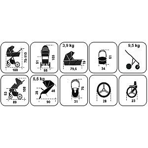 Carucior 2 in 1 Angelina Enigma Eco Leather White