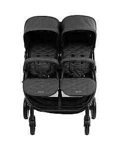 Carucior pentru gemeni Kikka Boo Happy 2 Dark Grey