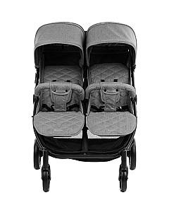 Carucior pentru gemeni Kikka Boo Happy 2 Light Grey