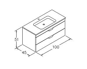 Dulap sub lavoar Orka Vento 100 Glasgow