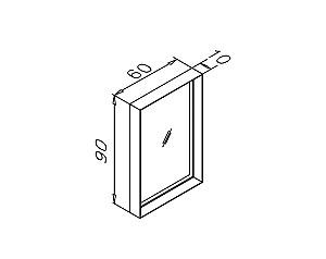 Oglindă Orka Craft 60x90 Antracite