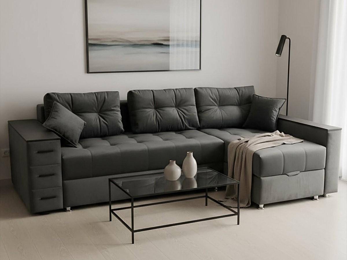 Canapea coltar Elegant Style Aurora 250 (LL) Negru