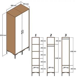 Dulap Trendy Kumsal SS Nuc / Crema