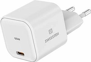 Incarcator telefon SWISSTEN GaN 1xUSB-C 65W PD White