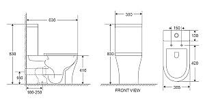 Vas WC NOMI Aura Rimless alim. infer. orizontal Soft close Easy Release UF