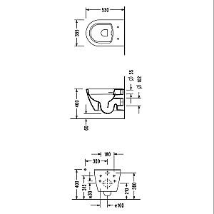 Vas WC Serel Rimless cu functie bideu soft close easy release DRP