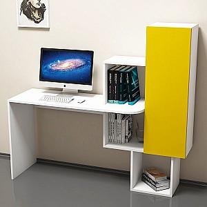 Masa de birou Trendy Acelya Alb/Galben