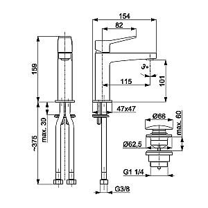 Baterie pentru lavoar Armatura Malaga Aur Periat