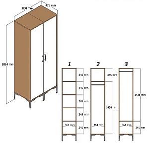 Dulap Trendy Kumsal PR Nuc / Alb