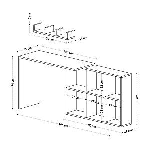 Masa de birou Trendy Blake Stejar (Maro)