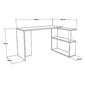 Masa de birou Trendy Cayko Alb