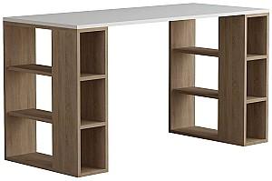Masa de birou Trendy Colmar Alb/Stejar (Bej)