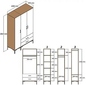 Dulap Trendy Kumsal ST Nuc / Antracit