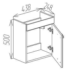 Dulap sub lavoar Bayro Larra Alb Mat 122484