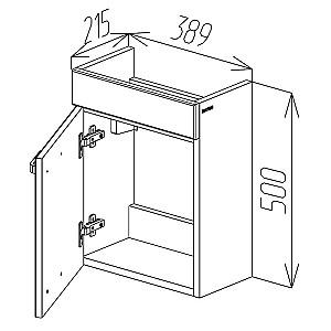 Dulap sub lavoar Bayro Larra Alb Mat 122483