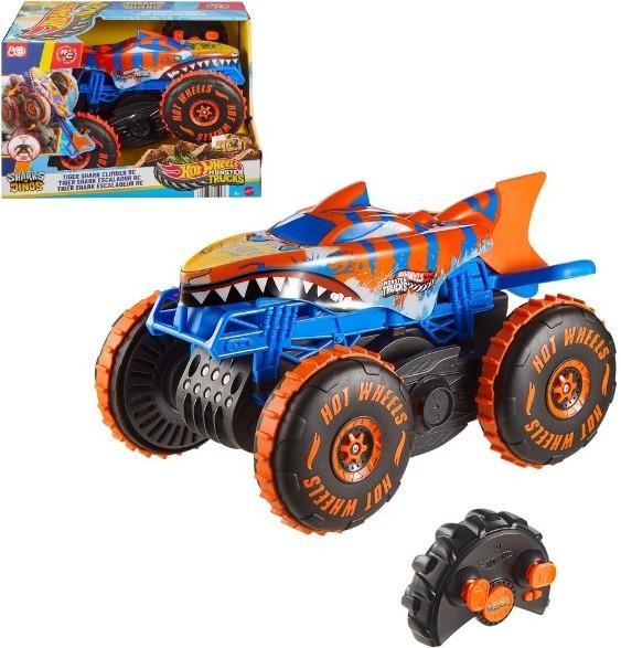 Jucarie teleghidata Hot Wheels Monster Trucks „Rechin-tigru”
