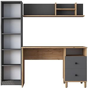 Masa de birou Trendy HA115 2643 Nuc (Maro)/Antracit (Gri)