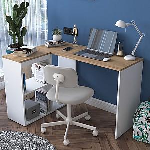 Masa de birou Trendy HA113 2035 Stejar (Bej)/Alb