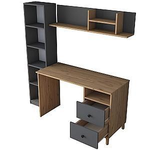 Masa de birou Trendy HA115 2643 Nuc (Maro)/Antracit (Gri)