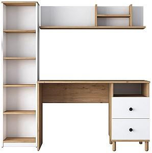 Masa de birou Trendy HA115 2642 Nuc (Maro)/Alb