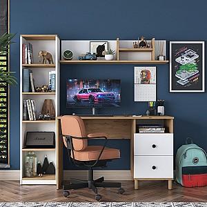 Masa de birou Trendy HA115 2642 Nuc (Maro)/Alb