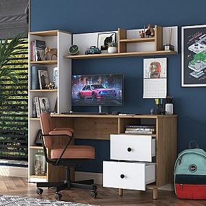 Masa de birou Trendy HA115 2642 Nuc (Maro)/Alb