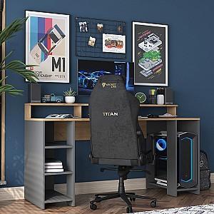 Masa de birou Trendy HA110 2629 Nuc (Maro)/Antracit (Gri)