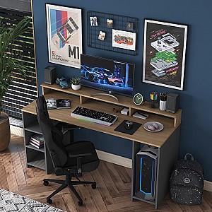 Masa de birou Trendy HA110 2629 Nuc (Maro)/Antracit (Gri)