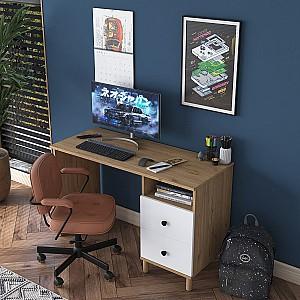 Masa de birou Trendy HA109 2633 Nuc (Maro)/Alb