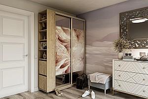 Dulap-cupe Confort-NV 120x60x220 (imprimare foto) Stejar Artizan/Imagine(4005)/Oglinda Bronz + Anexa