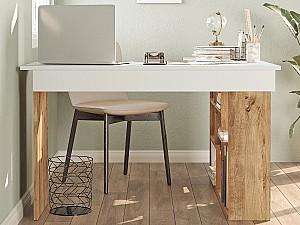 Masa de birou Trendy CT5-AW Pin Atlantic (Bej)/Alb