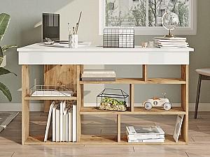 Masa de birou Trendy CT5-AW Pin Atlantic (Bej)/Alb