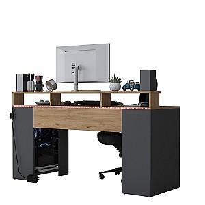 Masa de birou Trendy HA122 3000 Nuc (Maro)/Antracit (Gri)