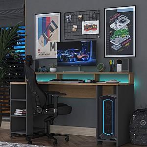 Masa de birou Trendy HA122 3000 Nuc (Maro)/Antracit (Gri)