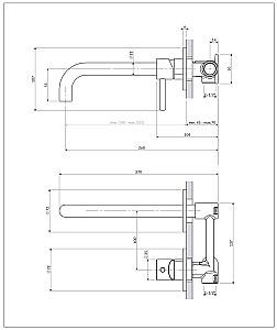 Baterie pentru lavoar Omnires Y Matt White Y1215HLWM